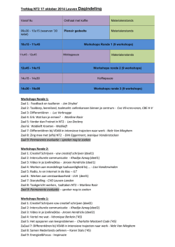 Zaal 1 - Trefdagen