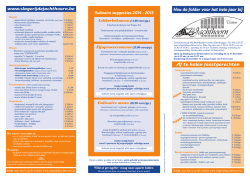 Eindejaarsfolder 2014/2015