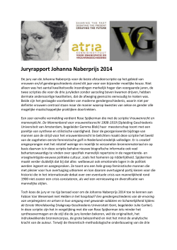 Juryrapport Johanna Naber Prijs 2014
