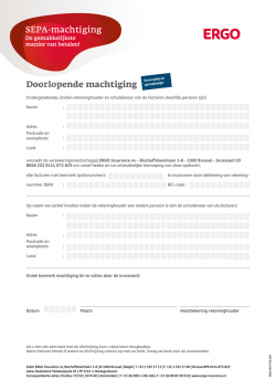Doorlopende machtiging Eenvoudig en SEPA-machtiging