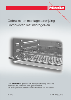 Gebruiks- en montageaanwijzing Combi-oven met