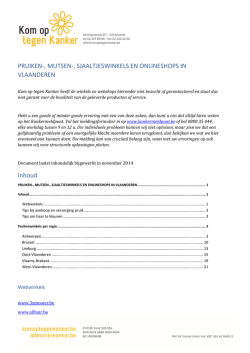 PRUIKEN‐, MUTSEN‐, SJAALTJESWINKELS EN