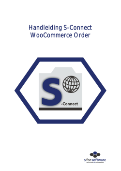 Handleiding S-Connect WooCommerce Order