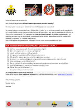 hoe stemmen op het fietsproject van onze school? - Sint