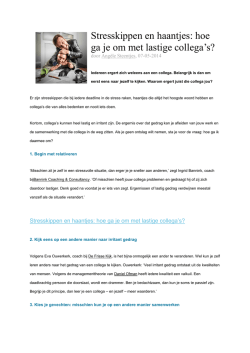 intermediair stresskippen en haantjesgedrag