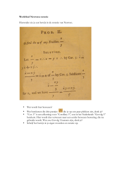 Werkblad Newtons notatie Hieronder zie je een bewijs in de notatie