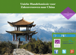 Handelsmissie China - Federatie zakenvrouwen