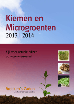 Zaden - Kiemen en Microgroenten