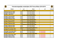 Vriendschappelijke wedstrijden ZVC Panna Bilzen 2014-2015