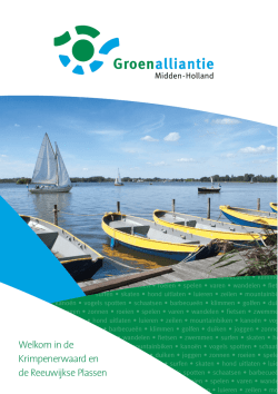 Welkom in de Krimpenerwaard en de Reeuwijkse Plassen