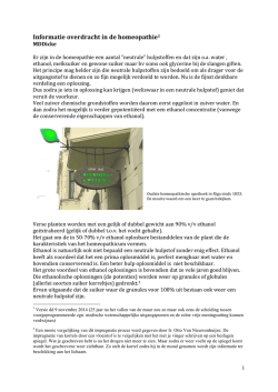 Informatie overdracht in de homeopathie