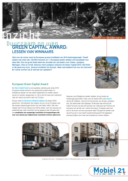 Inzicht n°17: Green Capital Award