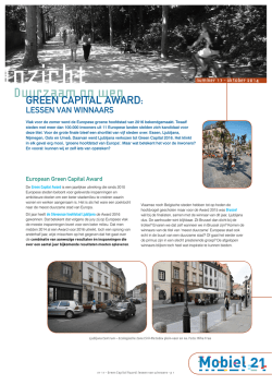 Inzicht n&deg;17: Green Capital Award