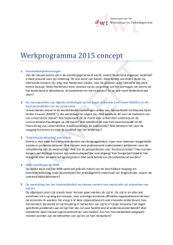Werkprogramma 2015 concept