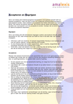 Dyslexie accepteren en begrijpen