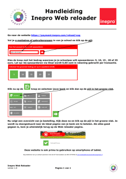 Handleiding Inepro Web reloader