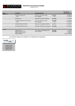 Bloomline Omniwave prijslijst - Audio-Life