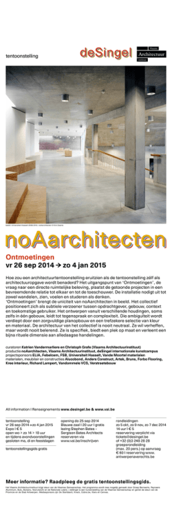 Hoe zou een architectuurtentoonstelling eruitzien als de