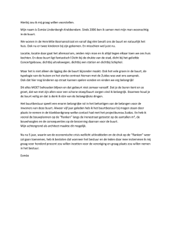 Hierbij zou ik mij graag willen voorstellen. Mijn naam is