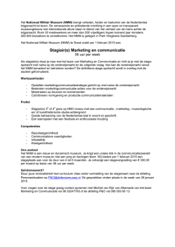 Stagiair(e) Marketing en communicatie