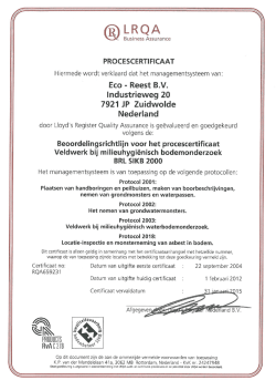 Certificaat BRL 2000