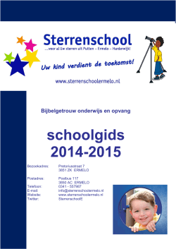 Schoolgids - Sterrenschool Ermelo