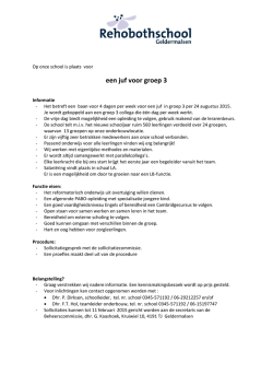 een juf voor groep 3