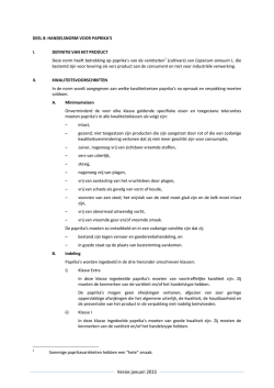 Paprika - Kwaliteits-Controle