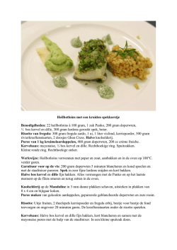 Heilbotloins met een kruiden spekkorstje