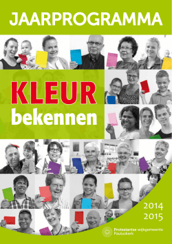 JAARPROGRAMMA - De Pauluskerk is
