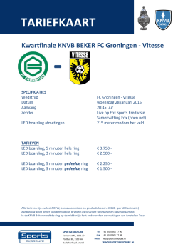 Tariefkaart: FC Groningen - Vitesse