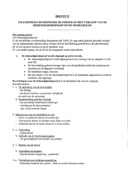 Inlichtingen Brevet IV