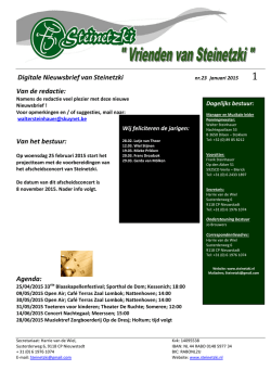 Download de Nieuwsbrief van Steinetzki
