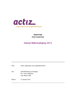 Inkoop Wijkverpleging 2015