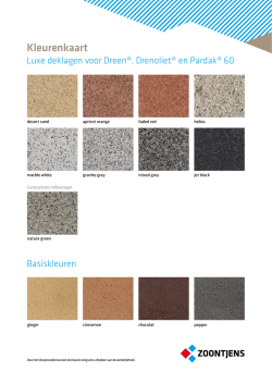 Kleurenkaart luxe deklagen