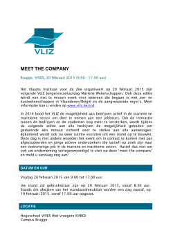 MEET THE COMPANY - Vlaams Instituut voor de Zee