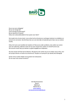 Infomap nieuwe leerlingen - Sint