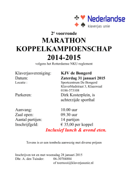 2e voorronde NK marathon koppelkampioenschap 31-1