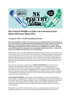 Ilja Leonard Pfeijffer en Joke van Leeuwen in jury finale NK Poetry