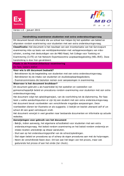 Handreiking examineren studenten met extra