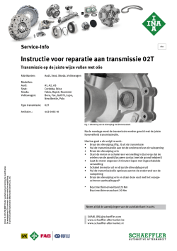 Instructie voor reparatie aan transmissie 02T