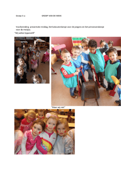 Groep ½ a GROEP VAN DE WEEK “Wij willen lippenstift” “Maar wij