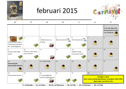 kalender februari 2015 - Vrije kleuterschool Sterrenkind