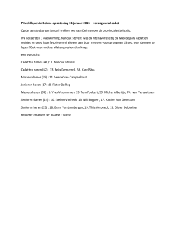 PK veldlopen in Deinze op zaterdag 31 januari 2015 – verslag vanaf