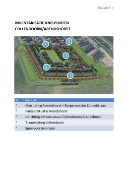inventarisatie knelpunten collendoorn/arendshorst 4 2 1 3 5