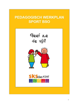 pedagogisch werkplan SportBSO