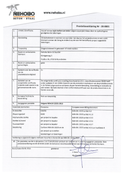 Prestatieverklaring nr 20 - 0001 (balken van beton)