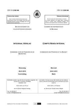 integraal verslag compte rendu int&eacute;gral