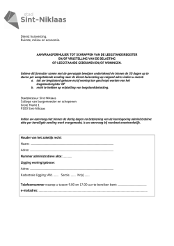 Dienst huisvesting. Ruimte, milieu en economie - Stad Sint