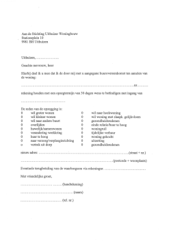 Opzegformulier - SUW Uithuizen